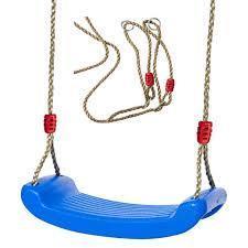 lot 10124 image: Backyard Discovery Molded Swing Seat - Blue w Blue rope