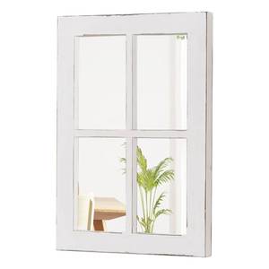lot 63514 image: Sintosin Rustic Small Window Pane Mirror Wall Decor