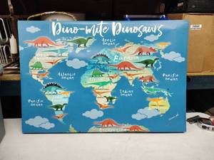 lot 63532 image: Dino-mite Dinosaurs Canvas Wal Print