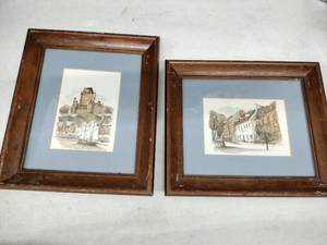 lot 63540 image: Set of 2 Vintage Style Wall Art Frames
