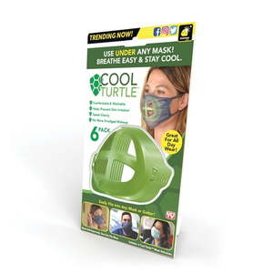 lot 63550 image: As Seen On TV Cool Turtle Mask Enhancer Helps Keep You Cool & Dry All Day