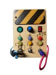 lot 63506 image: POLKRANE Busy Board LED Light Sensory Learning Toy For Toddlers