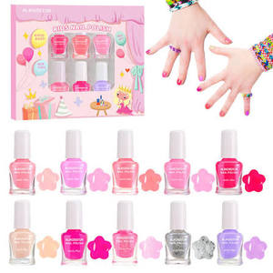 lot 63509 image: Fly Girl 10-piece non-toxic peel-off nail polish collection set