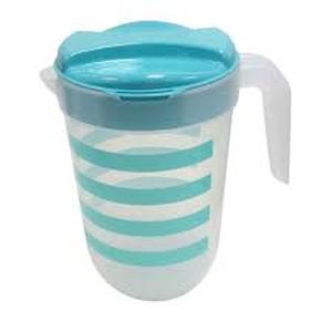 lot 63533 image: Mainstays 1-gallon plastic pitcher - 2 Pitchers, One Lid