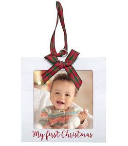 lot 63590 image: Kate & Milo My First Christmas photo ornament