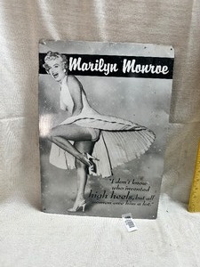 lot 36729 image: Marilyn Monroe Metal Sign