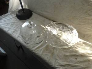 lot 37111 image: Glass Cake Display Dish