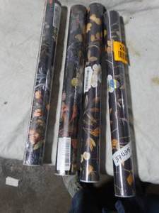 lot 37035 image: New Black & Floral Wallpaper