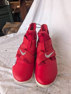 lot 36947 image: Red Nike Lebron Basketball Shoes (17)