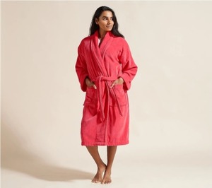 lot 1006 image: $59 Christy 100% Turkish Cotton Supreme Bath Robe, WHITE, Small