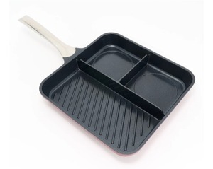 lot 1015 image: $49 Technique Cast Aluminum Compartment Cookware, Black