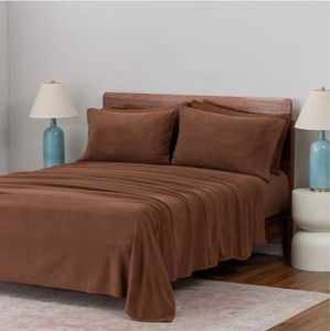 lot 1025 image: Berkshire Polarfleece Sheet Set with Extra Cases, Chocolate