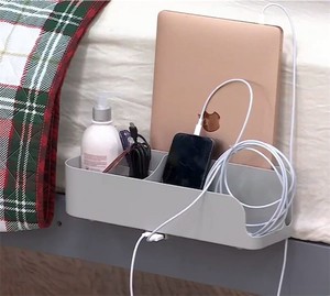 lot 1030 image: Squirrel Bedside Perch USB Charging Tray Organizer