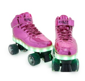 lot 1096 image: $80 Chicago Skates Pulse Rechargeable LED Light Up Roller Skates Size3