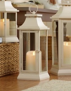 lot 1103 image: Luminara 16 Lantern with Flameless Candle, Ivory