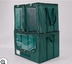 lot 1127 image: BLACK Periea 3 Piece Large Tarp Storage Boxe with Nesting Baskets
