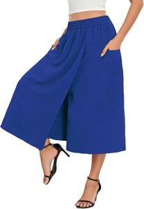 lot 1181 image: Medium- lionstill Culottes for Women Wide-Leg Capri Pants with Pockets