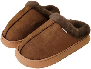 lot 1182 image: Size US size 7.5-8 Clogs Womens Thick-Soled Plush Slippers, Non-Slip Wool-