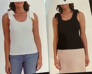 lot 1218 image: 2 pack French connection bow tank top size small