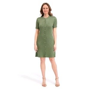 lot 1224 image: French Connection Womens Mini Sweater Dress - Olive, Medium