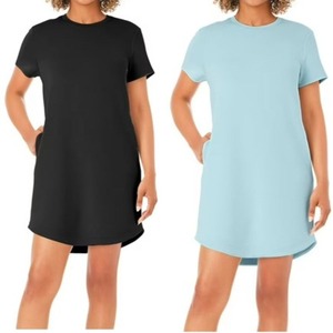 lot 1228 image: 2 Pack Members Mark Sandwash Dresses with Pockets