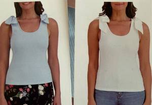 lot 1230 image: 2 pack French connection bow tank top size MEDIUM
