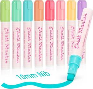 lot 1245 image: SMOOTHERPRO Window Paint Markers, 8 Macaron 10mm Erasable