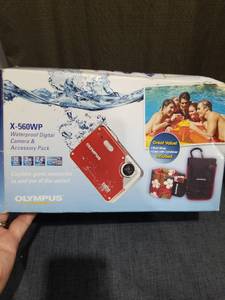lot 1273 image: Olympus X-560WP Waterproof Digital Camera 10MP 3x Optical Zoom Accessory Pack