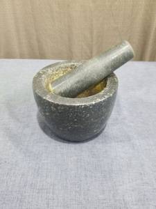 lot 1306 image: Mortar and Pestle Set with Metal Pestle