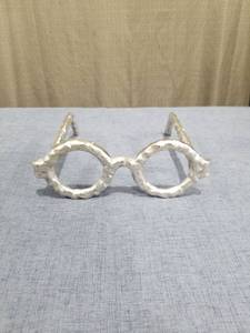lot 1331 image: Hammered Metal Eyeglasses Sculpture
