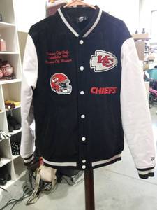 lot 1354 image: New Era NFL Team Apparel Kansas City Chiefs Varsity Jacket Size L