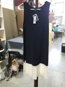 lot 1362 image: Nik and Nash Black and Cream Sleeveless Dress Size S