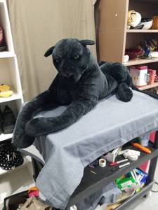 lot 1384 image: Pana The Black Panther - 42 Inch Stuffed Animal Plush
