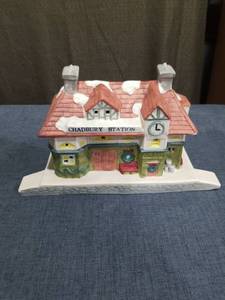 lot 1427 image: Illuminated Porcelain Train Station Chadbury Station
