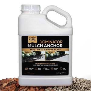 lot 1434 image: DOMINATOR 1 Gallon Mulch Anchor - Locks Mulch  Ready to Use Adhesive  Long Lasting