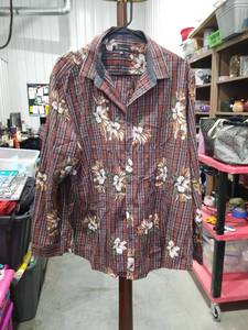 lot 1492 image: INC International Concepts Plaid Floral Button-Up Shirt Size XXL