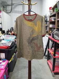 lot 1497 image: Gap XL Short Sleeve T-Shirt Eagle Graphic Heather Gray