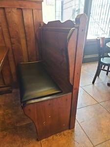 lot 21740 image: Single Wooden Booth Seat
