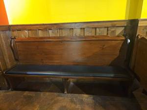 lot 21757 image: Wooden Booth Seat