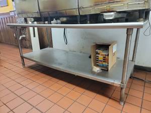 lot 21703 image: Stainless Steel Prep Table w Can Opener (TableCan Opener Only)