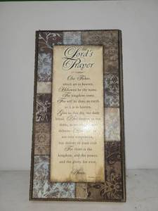 lot 6 image: The Lords Prayer Wall Art Print Matthew 69-13