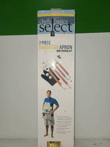 lot 7 image: Chefs Basics Select 7 Piece Barbecue Apron and Utensil Kit