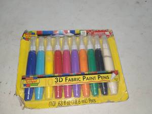 lot 15 image: Scribbles 3D Fabric Paint Pens 10-Pack 0.63 fl oz Writer Tip