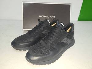 lot 17 image: BRAND NEW Michael Kors Black Lace-Up Athletic Sneakers us 13