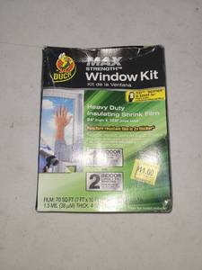 lot 23 image: Duck Brand MAX Strength Window Kit Heavy Duty Insulating Shrink Film 84x120