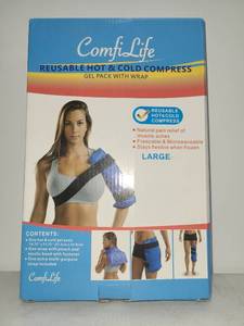 lot 27 image: ComfiLife Reusable Hot & Cold Compress Gel Pack with Wrap Large 10.75 x 13.75