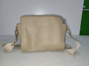 lot 39 image: Steve Madden Crossbody Bag Cream Pebbled Leather