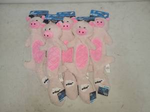 lot 46 image: Pr�nk Pig Treat Plush Toys 5-Pack Pink White