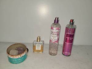 lot 53 image: Fragrance and Bath Product Lot - 4 Items