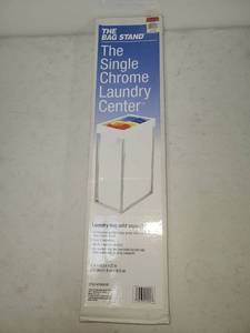 lot 56 image: The Bag Stand The Single Chrome Laundry Center 11 in x 16.5 in x 27 in